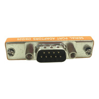 Mini adaptador de Cable de serie, DB9 macho a DB25 hembra, cambiador de género