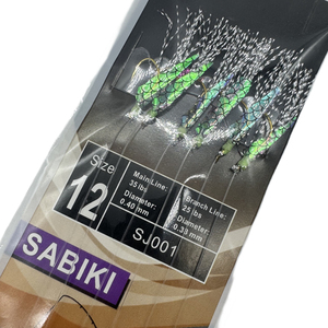 Sabiki钻机6钩海钓爆炸鱼皮皮革钻机闪闪器诱饵钻机钓鱼钩绳钩 - Product Image 4