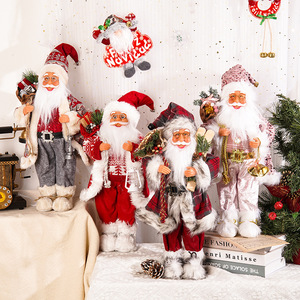 Décoration De Sapin Rectangle Motif Père Noël Vintage 11 En MDF Realisee Artisanalement