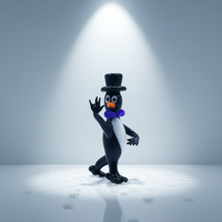 Figurine décorative de pingouin noir qui marche et danse, en verre soufflé de Murano, artisanat de lampwork, cadeau de bureau, jouet décoratif