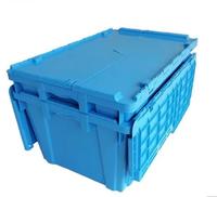 Boîte de rangement pour documents avec couvercle attaché, fermeture sécurisée, protection de la vie privée, anti-poussière, résistante à l'humidité, caisse en plastique pour la logistique