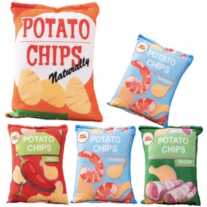 Futurepet croccanti e divertenti Chips per cani giocattolo da masticare con carta increspata e Squeaker per la dentizione dei cuccioli, gioco interattivo - Product Image 1