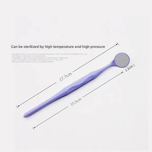 Espejo Bucal para Examen Dental, Acero Inoxidable, Mango de Plástico de Una o Dos Caras, Desinfectable a 134°C, 10 Unidades por Paquete - Product Image 1