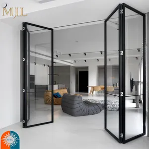 High Quality Home Aluminum Accordion Door Vertical Bi-fold Insulated Folding Door