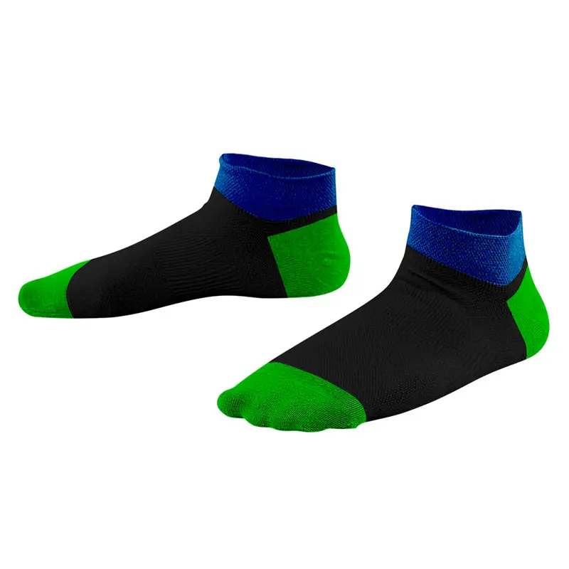 Unisex Lycra Compression Plain Socke Kamm Baumwolle Blau Nahtlose Knöchel Socken