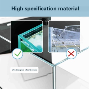 <span class=keywords><strong>Aquarium</strong></span> rectangulaire Relaxlines blanc en verre de 8 mm, écologique, 100L-120L, pour usage domestique, <span class=keywords><strong>aquarium</strong></span> de bureau - Product Image 6