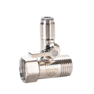 Válvula de 4 vías de acero inoxidable 304 para purificador de agua con tubería PE de conexión rápida y interruptor angular - Product Image 3