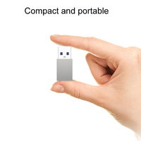 Konverter Adaptor USB 3.1 Tipe-C Pria ke USB 3.0 Wanita dengan Pengisian Cepat & Transfer Data untuk Kamera Komputer (Paduan Aluminium)