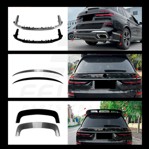 Pour <span class=keywords><strong>BMW</strong></span> <span class=keywords><strong>X7</strong></span> G07 M Sport 2019+ Fibre de carbone Aileron avant aérodynamique Jupes latérales Aileron arrière FEIXIAN - Product Image 5