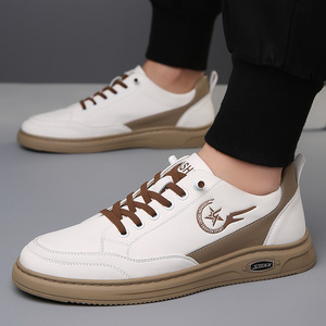 Zapatillas Deportivas Blancas para Hombre, Casuales, de Piel, Cómodas, Antideslizantes, para el Tiempo Libre - Product Image 2