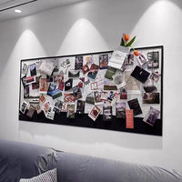 Panneau de tableau d'affichage auto-adhésif moderne - Tableau d'affichage décoratif sans perçage pour l'organisation murale de la maison et du bureau et l'affichage de messages