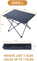 WOQI Fold Portable BBQ Plage Réglable En Aluminium En Plein Air Pique-Nique Café À Manger Table De Camping Pliante