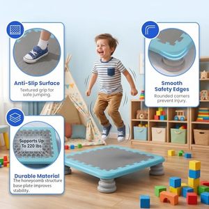 Fabrication professionnelle bon marché enfants plastique planche à sauter Trampoline nouveau Design enfants intérieur Trampoline autisme jouets pour bébé - Product Image 6