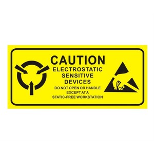 Miếng Dán Chống Tĩnh Điện Màu Vàng Miếng Dán Niêm Phong Đĩa Cứng Phòng Sạch Cảnh Báo Thận Trọng Nhãn Dán ESD - Product Image 2