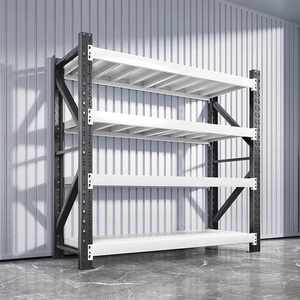 Estanterías de almacén de acero de servicio medio ajustables de metal personalizadas Estantes de almacenamiento de servicio pesado para apilamiento industrial y de fábrica - Product Image 5