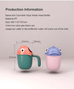 Tasse de bain pour bébé Tasse de lavage pour cheveux Tasses de douche de bébé avec poignée Bain de bébé pour les yeux et les oreilles Protection Accessoires de salle de bain pour enfants - Product Image 5