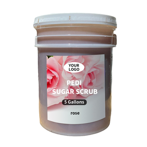 Seau Vente en gros <span class=keywords><strong>Traitement</strong></span> <span class=keywords><strong>spa</strong></span> pour les pieds Gommage au sucre exfoliant à la rose 5 gallons - Product Image 1