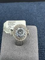 Bague élégante vintage à double couche en zircon motif tournesol et diamant, idéale comme cadeau pour femme
