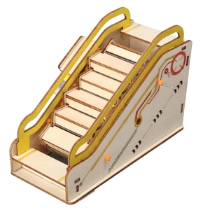 Elevador eléctrico hecho a mano DIY, ciencia, pequeña escalera mecánica, juguete, cinta transportadora, tecnología para tableros educativos - Product Image 4