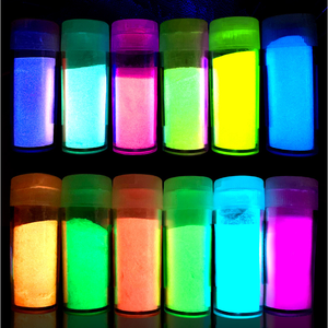 Sarı fosfor akrilik uzun parlayan saat karanlıkta parlayan toz ışık yol işaretleme fotolüminesan pigment boya - Product Image 3