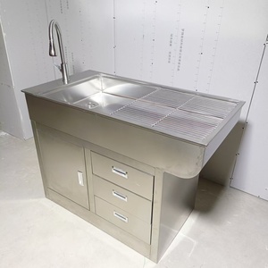 Mesa de Procedimientos Veterinarios para Mascotas, Mesa de Tratamiento de Acero Inoxidable Antioxidante para Exámenes, Inyecciones y Cuidado Médico de Mascotas - Product Image 2