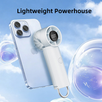 Ventilateur portable minimaliste RYW avec affichage numérique LED réglable, rechargeable par USB, pour extérieur, en plastique, version anglaise