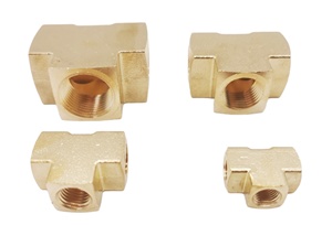 Nhà Máy Giá Ống Bằng Ba Cách Tee (Fip X Fip X Fip) Rèn Tee Nữ 1/4 Npt <span class=keywords><strong>Brass</strong></span> Phù Hợp - Product Image 4