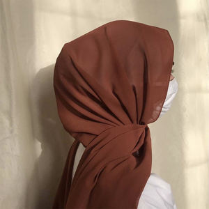 Pañuelo Hijab de Chifón Musulmán de 180x75 cm, Chal para Mujer, Color Sólido, Pañuelos para la Cabeza, Hijabs, Bufandas, Foulard para Mujer, Velo Musulmán - Product Image 2
