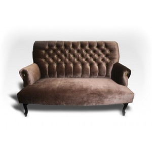 Poltrona <span class=keywords><strong>in</strong></span> <span class=keywords><strong>Velluto</strong></span> Bordeaux Stile Vintage con Braccioli Decorati per Club Privati - Product Image 3