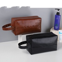 2025 Top Meilleur Le Plus Vendu Sur Alibaba 2024 Washbagling Sacs Bagages Homme Voyage Organisateur PU En Cuir Trousse De Toilette