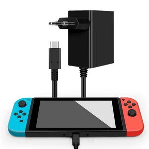 Adaptador de carga para Nintendo Switch Plug AC Fuente de alimentación rápida con cable de 1,5 m 2.6A Accesorios para controladores de juegos