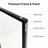 Présentoir sur pied durable et résistant au vent avec base à eau et cadre en acrylique transparent pour affiches, menus et signalétique promotionnelle