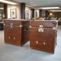 Furniture Factory Table basse personnalisée American Vintage en cuir pour le café et le salon