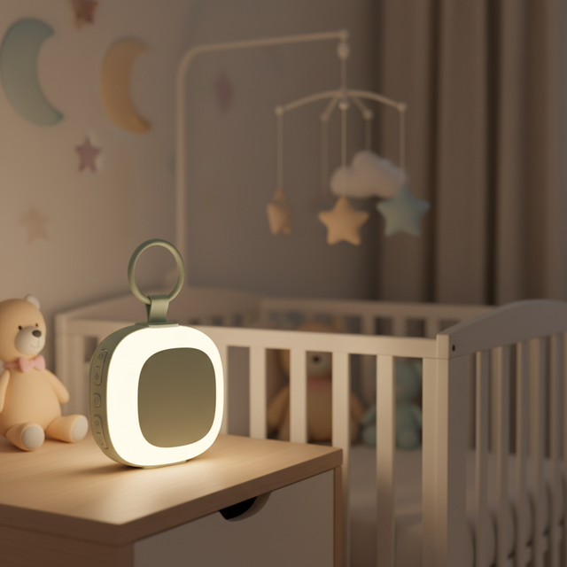 Portable Rechargeable Baby White Noise Machine Night Light RGB LED Battery 5W Soothing Sounds Audio Sleep Aid