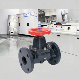 Válvula de Diafragma con Brida de UPVC de la Mejor Calidad al por Mayor, Válvula de Diafragma Manual de PVC Industrial de Una Sola Brida para Agua - Product Image 2