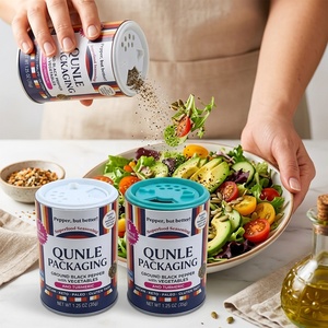 Boîte en papier personnalisée à prix abordable pour poudre d'assaisonnement de qualité alimentaire avec couvercle doseur et tube d'emballage d'épices à pression manuelle - Product Image 2