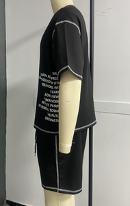 Completo Estivo da Uomo 2 Pezzi: Top a Maniche Corte + <span class=keywords><strong>Pantaloni</strong></span> Tinta Unita con Collo Rotondo e Vita Elastica - Product Image 4