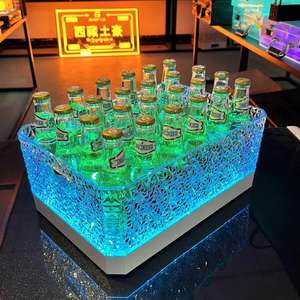 โรงงานผลิตโดยตรง ถังน้ำแข็งอะคริลิค LED รุ่นใหม่ล่าสุด พร้อมโลโก้สั่งทำพิเศษ กันน้ำ ใช้พลังงานจากแบตเตอรี่ลิเธียม เหมาะสำหรับงานปาร์ตี้ - Product Image 2