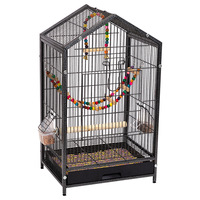 VaryWell Grande Cage à Oiseaux en Métal pour Nymphées, Perroquets, Pinsons - Cage de Reproduction Spacieuse de Luxe avec Conception Anti-Escape, Villa pour Oiseaux