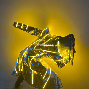 ชุดนักเต้น<span class=keywords><strong>ทหาร</strong></span>โรมันเปลี่ยนสีชุดคอสเพลย์ชุดการแสดงหุ่นยนต์ LED สำหรับไนท์คลับงานบอลรูม - Product Image 4