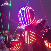 Échasses de robot LED émises en usine Costume Gants laser pour les fêtes de fin d'études de danse Célébrations de Noël Nouveautés de fête