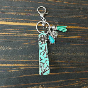 พวงกุญแจ<span class=keywords><strong>หนัง</strong></span>สไตล์เรโทรคาวบอยตะวันตก ดีไซน์โบฮีเมียน หัววัว หัวกระทิง ดอกกระบองเพชร พู่ห้อย สายรัดข้อมือ สำหรับผู้ชาย - Product Image 6