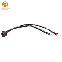 Kabel Harness Pembagi 1-ke-2 OEM 8Pin Hitam ke Dual 4Pin Putih, Isolasi PVC, Tembaga OFC untuk Sistem Kontrol Terintegrasi