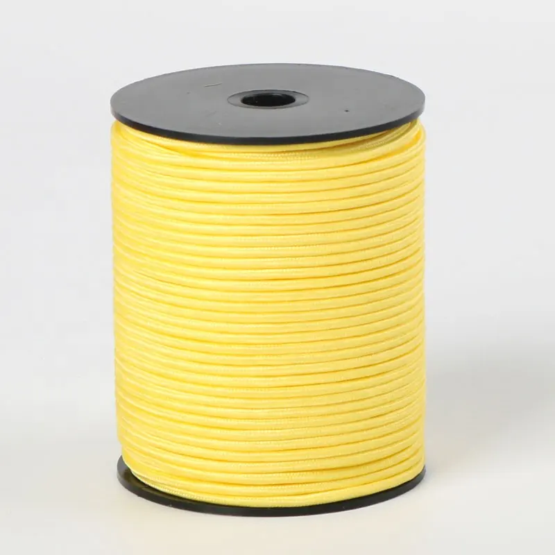 UHMWPE Rope yellow 2mm High Strength String Cord Abrasion Resistant Line Double Braided Uhmwpe Rope for Sports Fishing