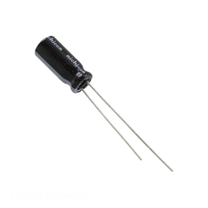 ตัวเก็บประจุแบบ Through Hole UHV1V470MDD ยี่ห้อ Manufacturer Channel รุ่น CAP ALUM 47UF 20% 35V RADIAL TH 47 uF - Product Image 1