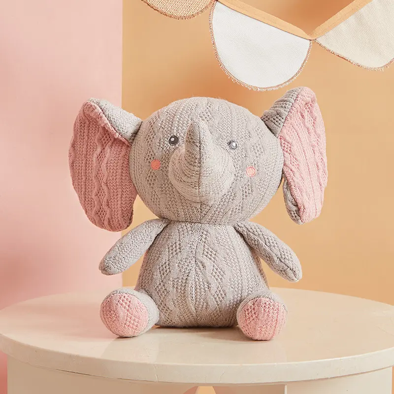 Mu 20cm tejido encantador Animal juguetes de peluche Super suave dibujos animados peluche Dino elefante cerdo conejo Koala para niños muñeca bebé