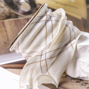 JK Plaid Serged Trim Ribbon Deco Print Ribbon Bow Set Lolita Diamond Lattice Vintage Hat Band Ribbon - Product Image 5