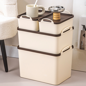 कपड़ों के घरेलू अलमारी के लिए क्रीम-स्टाइल पीपी भंडारण बॉक्स में कैबिनेट की बड़ी क्षमता टिकाऊ डिजाइन को कवर किया गया - Product Image 1