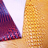 HS HS1347 Tissu en cuir PVC gaufré brillant effet crocodile, imperméable, résistant aux taches, accessoires, couleur personnalisée