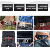 Ceinture et Boucle Personnalisées / Ceintures en Cuir Véritable / Boucles de Ceinture en Strass Métalliques pour Hommes
